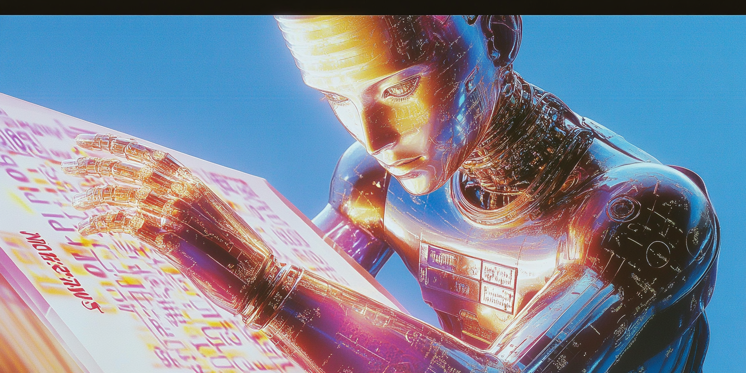 Author reviewing AI-generated audiobook chapters with headphones showing voice consistency analysis and emotion tracking across long-form content