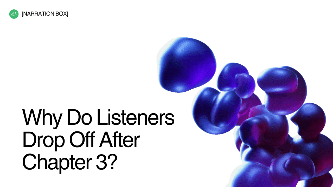 Audiobook creator adjusting chapter pacing and emotional tone using AI voice software