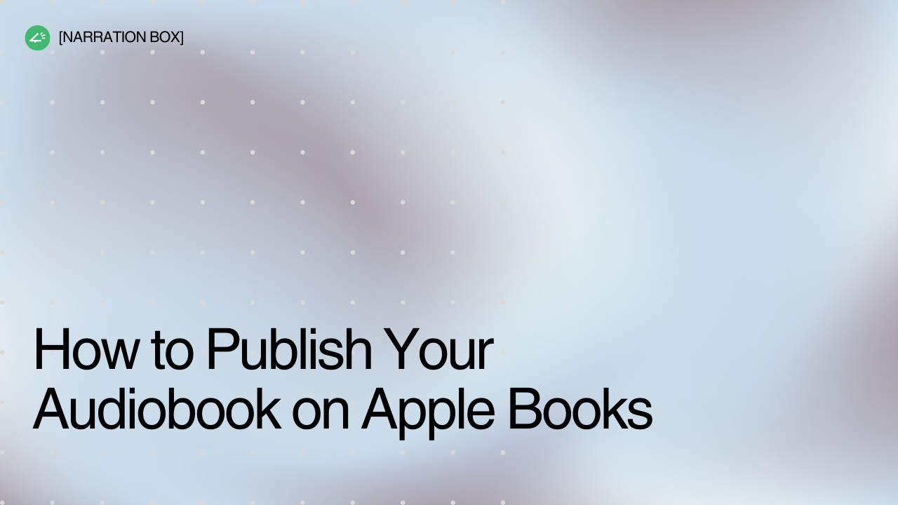 US author creating audiobook with AI voice cloning for Apple Books distribution and global sales