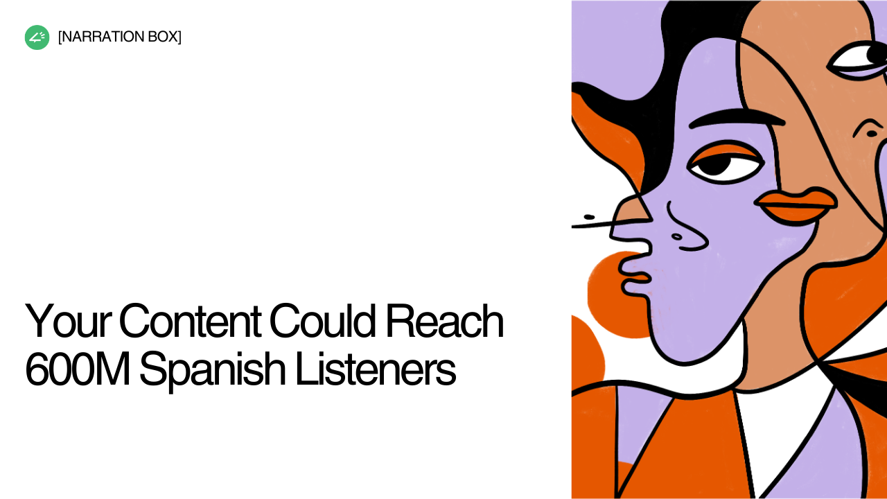 Spanish AI voice technology used for audiobook narration and creator voiceovers