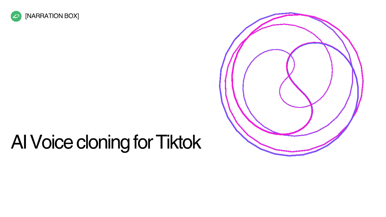 TikTok creator using AI voice cloning tool Narration Box to generate emotional voiceover for short form video in English and multilingual markets
