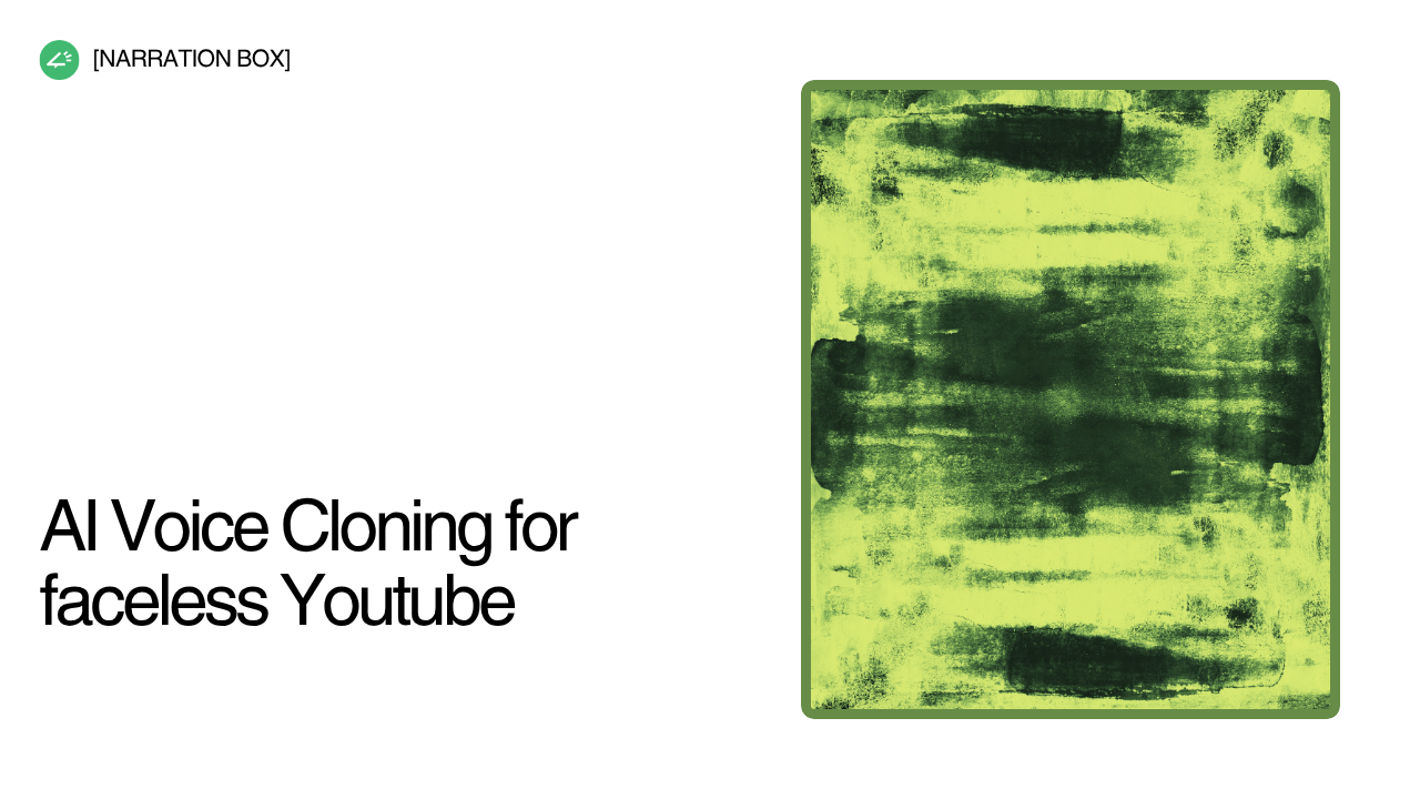 AI voice cloning tool used to generate consistent narration for faceless YouTube videos