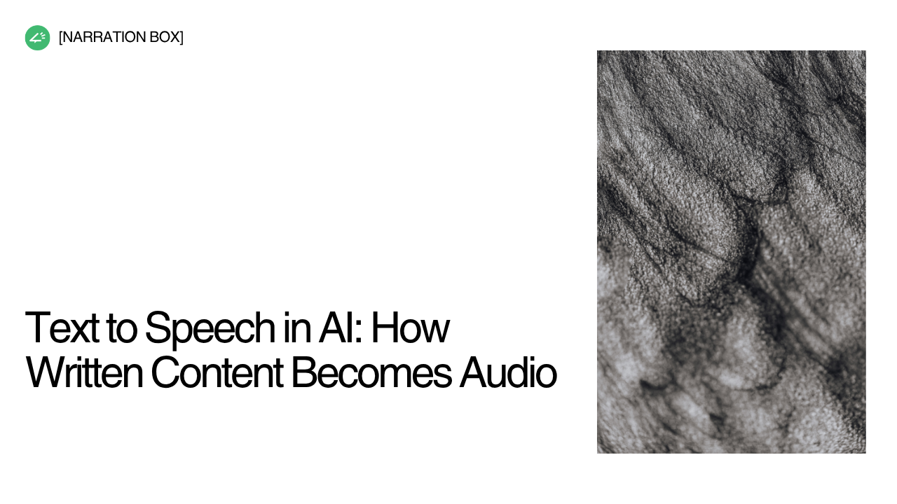 AI voice technology generating text to speech audio narration for content creators and businesses in the United States and United Kingdom