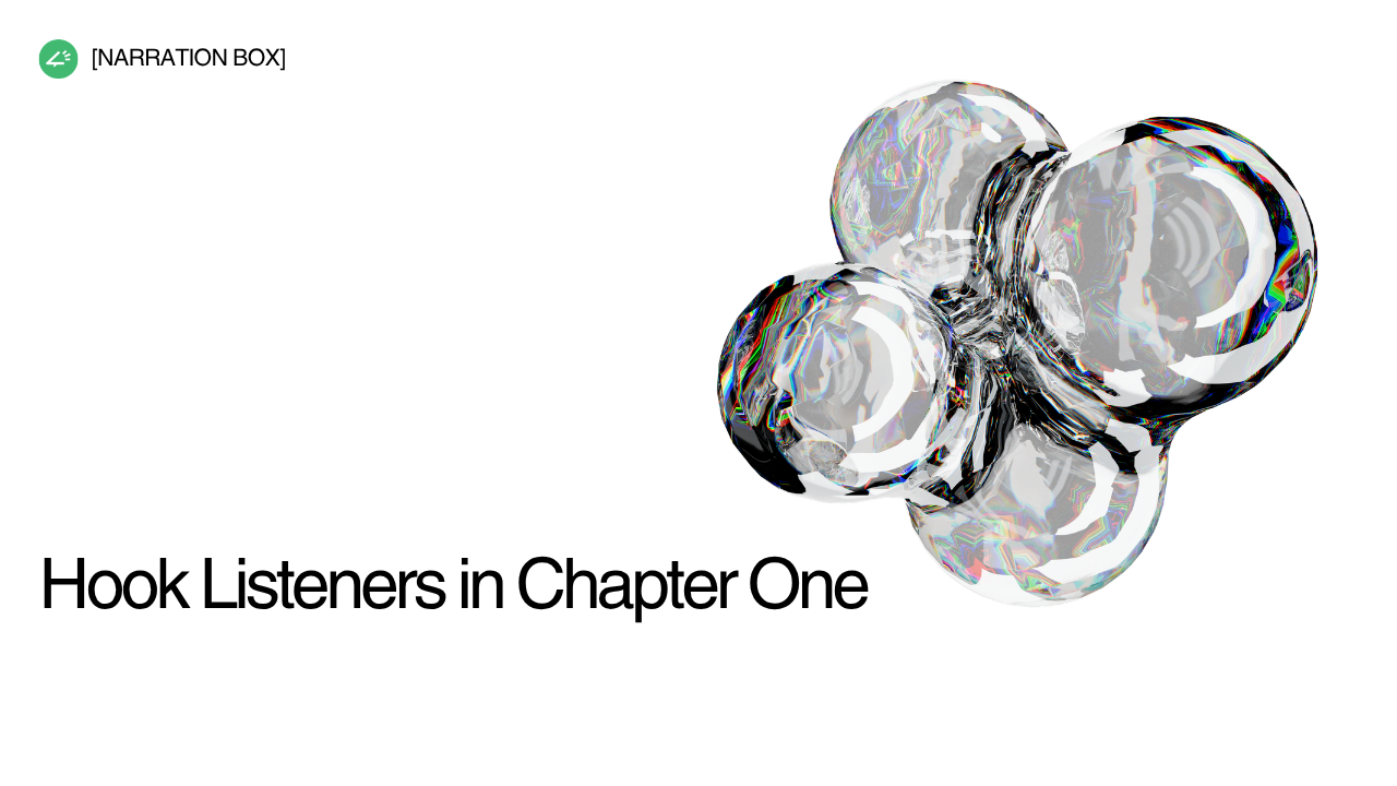 Laptop screen showing AI text to speech playback of first chapter manuscript for audiobook creators in US and UK improving reader retention