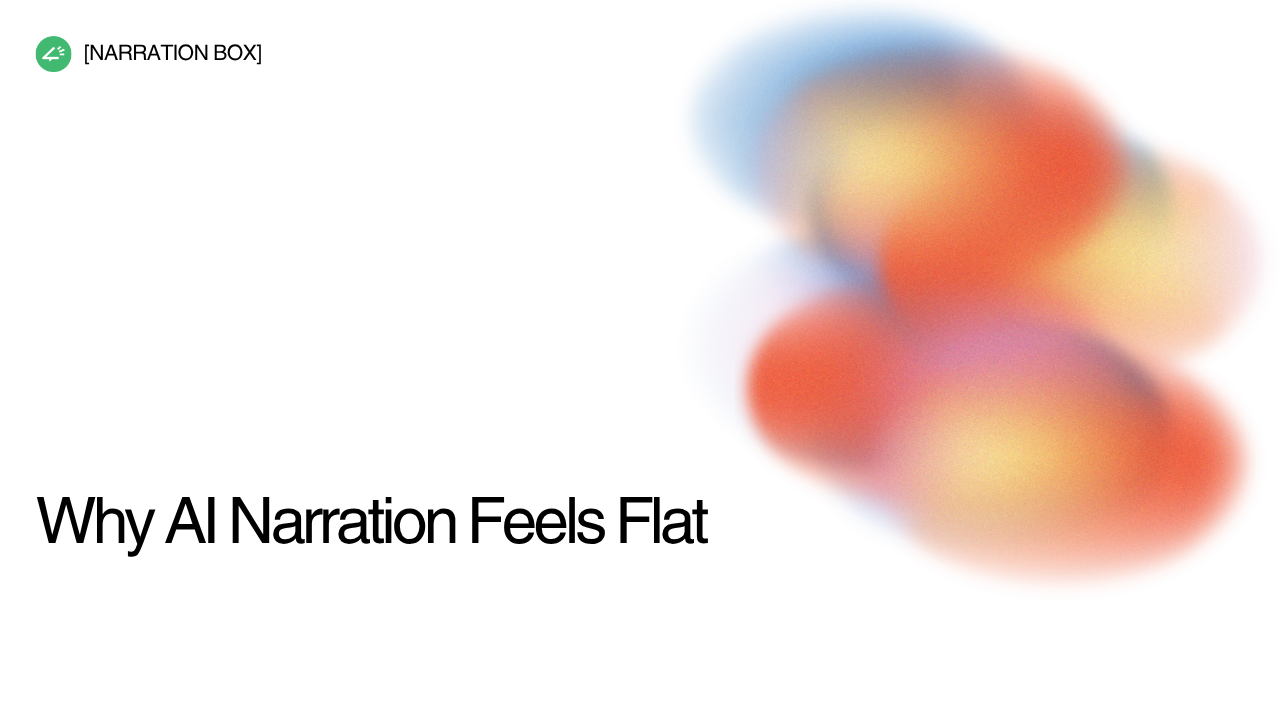 Flat vs expressive AI voice narration in audiobook scenes using text to speech tools for creators in US and UK