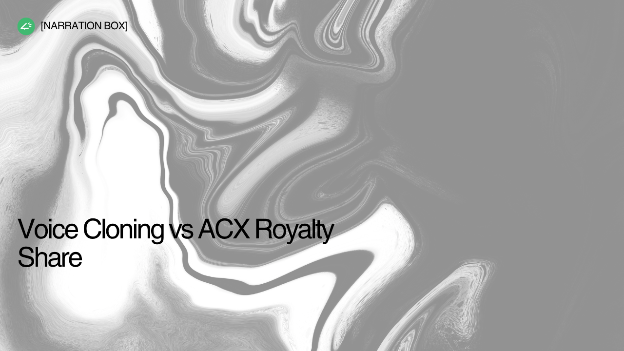 Comparison of ACX exclusive, non exclusive, and royalty share audiobook compensation models with voice cloning production cost overlay for indie author audiobook planning